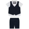 Ensemble 3 pièces avec nœud papillon pour bébé garçon