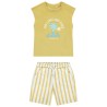 Ensemble débardeur slub + short rayé en molleton pour bébé g