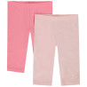 Lot de 2 corsaires unis avec fleurs dorées pour bébé fille