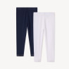 Lot de 2 caleçons longs unis pour bébé fille