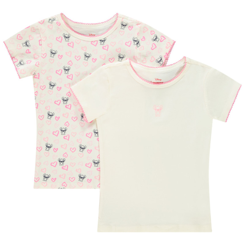 Lot de 2 maillots de corps manches courtes Stitch Disney pou
