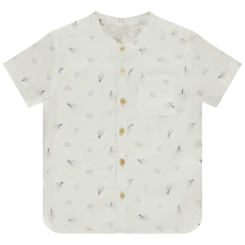 Chemise manches courtes imprimé voiliers pour bébé garçon