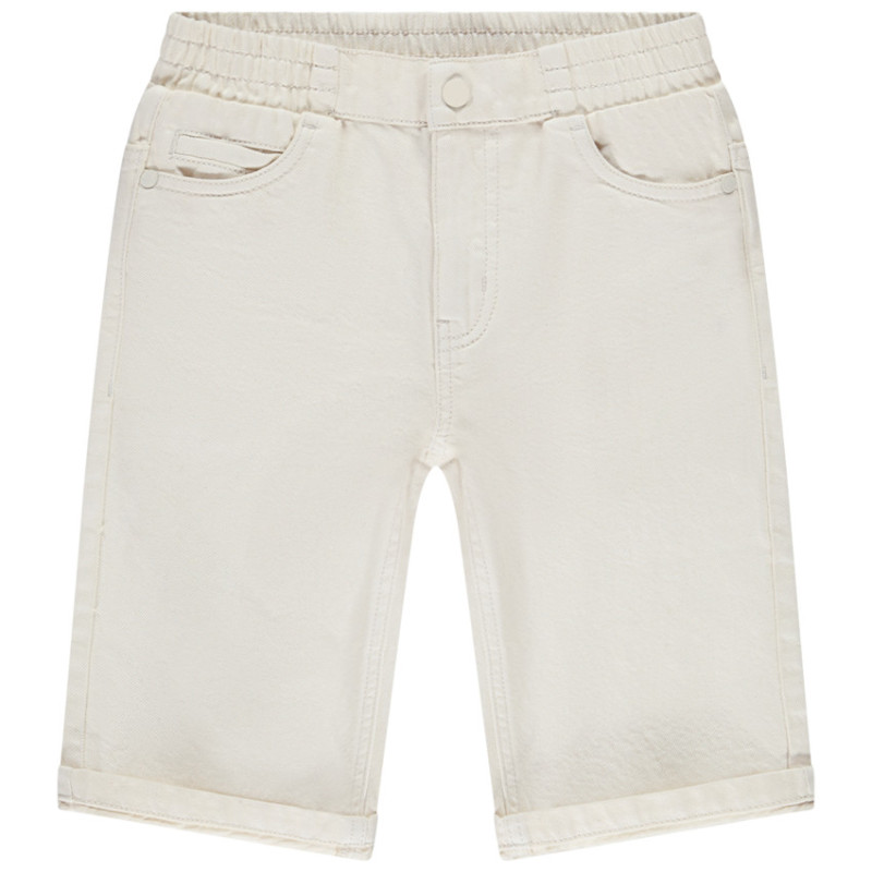 Bermuda en jean uni avec taille élastiquée garçon