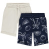 Lot de 2 bermudas en molleton fantaisie garçon