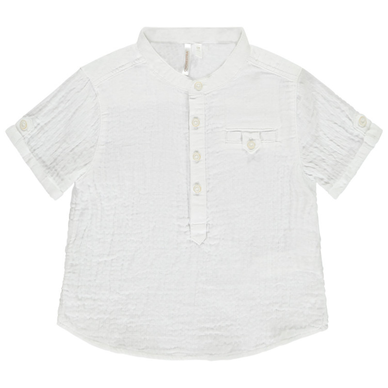 Chemise manches courtes à col tunisien pour bébé garçon