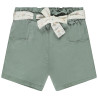 Short en toile avec ceinture à nouer pour bébé fille