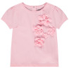T-shirt manches courtes à fleurs 3D pour bébé fille
