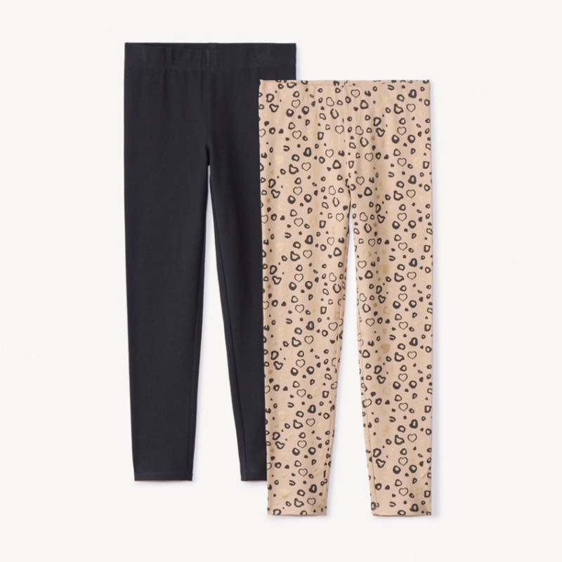 Lot de 2 leggings fantaisie fille
