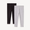 Lot de 2 caleçons longs unis pour bébé fille