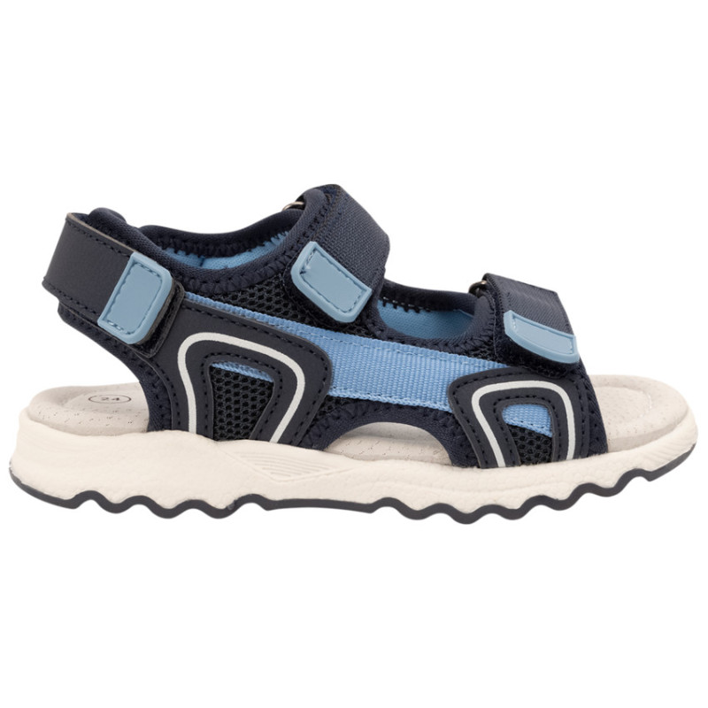 Sandales velcro bicolores en mesh garçon