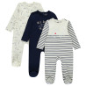 Lot de 3 dors-bien motifs baleines pour bébé garçon avec ouv