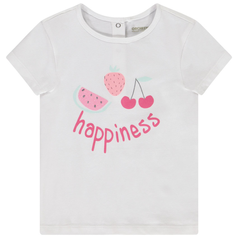 T-shirt manches courtes à motif pailleté pour bébé fille