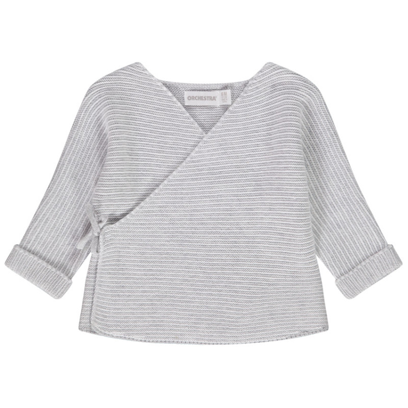 Brassière en tricot point mousse esprit cache-cœur pour bébé