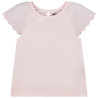 T-shirt manches courtes en broderie anglaise pour bébé fille