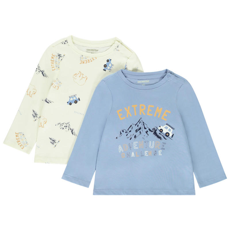 Lot de 2 t-shirts manches longues fantaisie pour bébé garçon