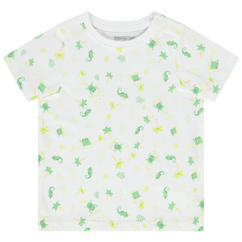 T-shirt manches courtes en jersey imprimé grenouilles pour b