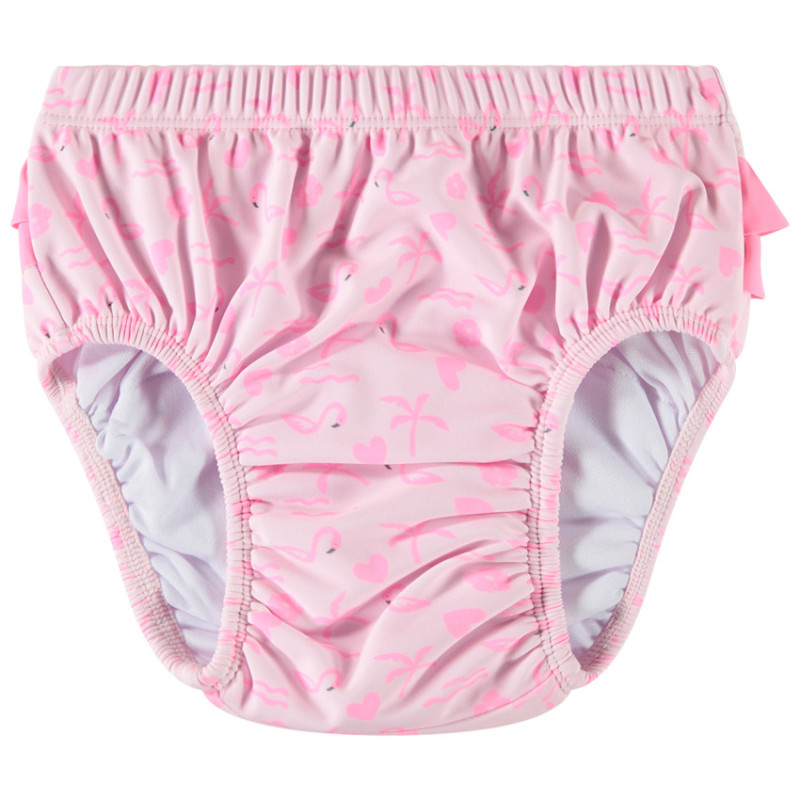 Couche-culotte de bain imprimé flamants roses pour bébé fill
