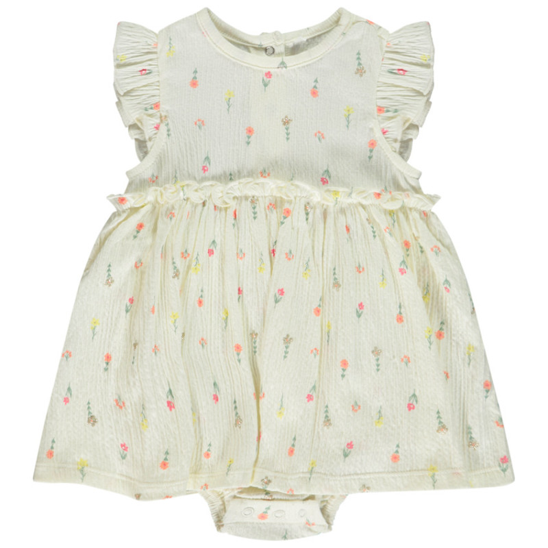 Robe body en jersey froissé imprimé pour bébé fille