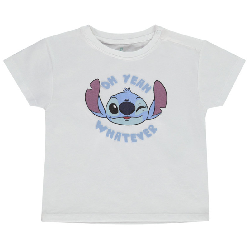 T-shirt manches courtes oversize print Stitch Disney pour bé