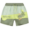 Short de bain effet colorblock avec print garçon