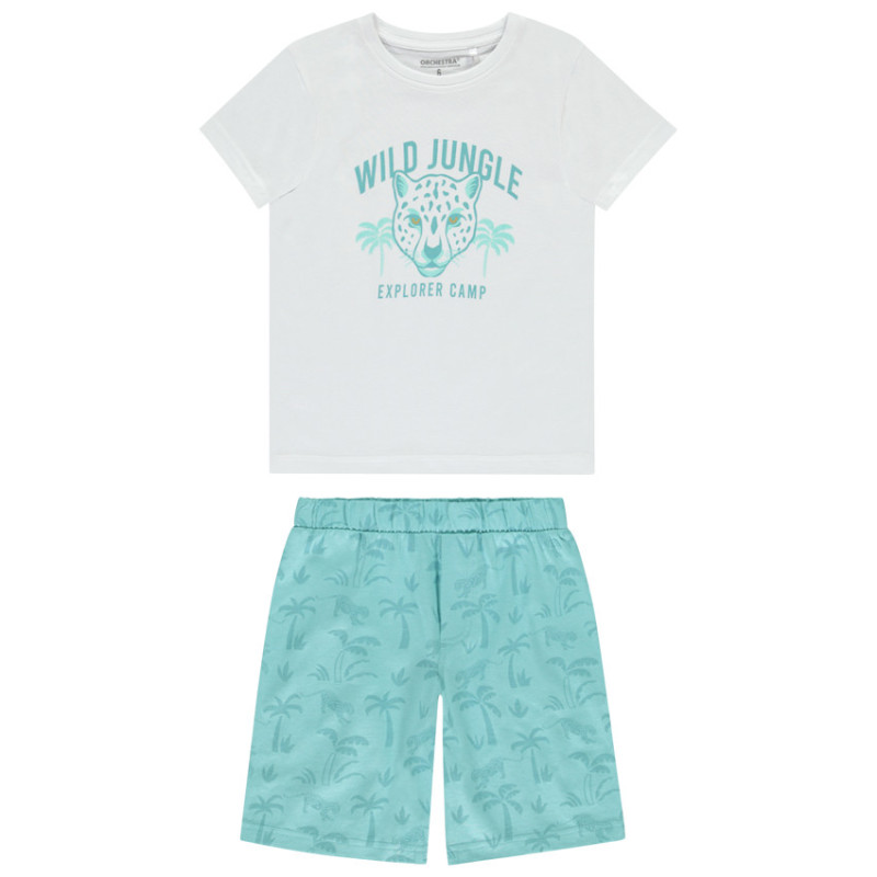 Set pyjama 2 pièces t-shirt + short jungle garçon