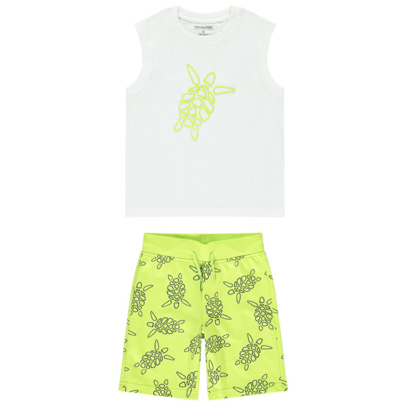 Ensemble 2 pièces motifs tortues avec débardeur garçon