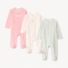 Lot de 3 dors-bien en velours fantaisie pour bébé fille