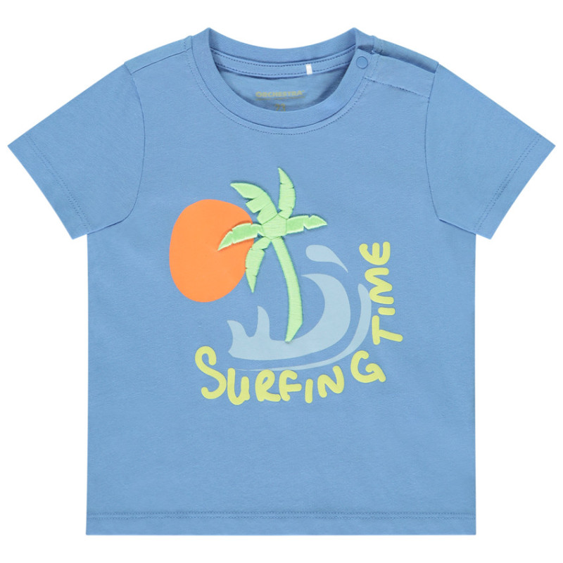 T-shirt manches courtes à motif tropical fantaisie pour bébé