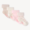 Lot de 4 paires de chaussettes côtelées pour bébé fille