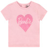 T-shirt manches courtes print Barbie pailleté pour bébé fill