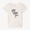 T-shirt manches courtes uni printé pour fille