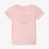 T-shirt manches courtes uni printé pour fille