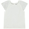 T-shirt manches courtes en broderie anglaise pour bébé fille