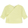 Gilet effet cache-cœur uni en tricot pour bébé fille