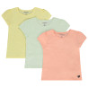 Lot de 3 t-shirts manches courtes print cœur fille