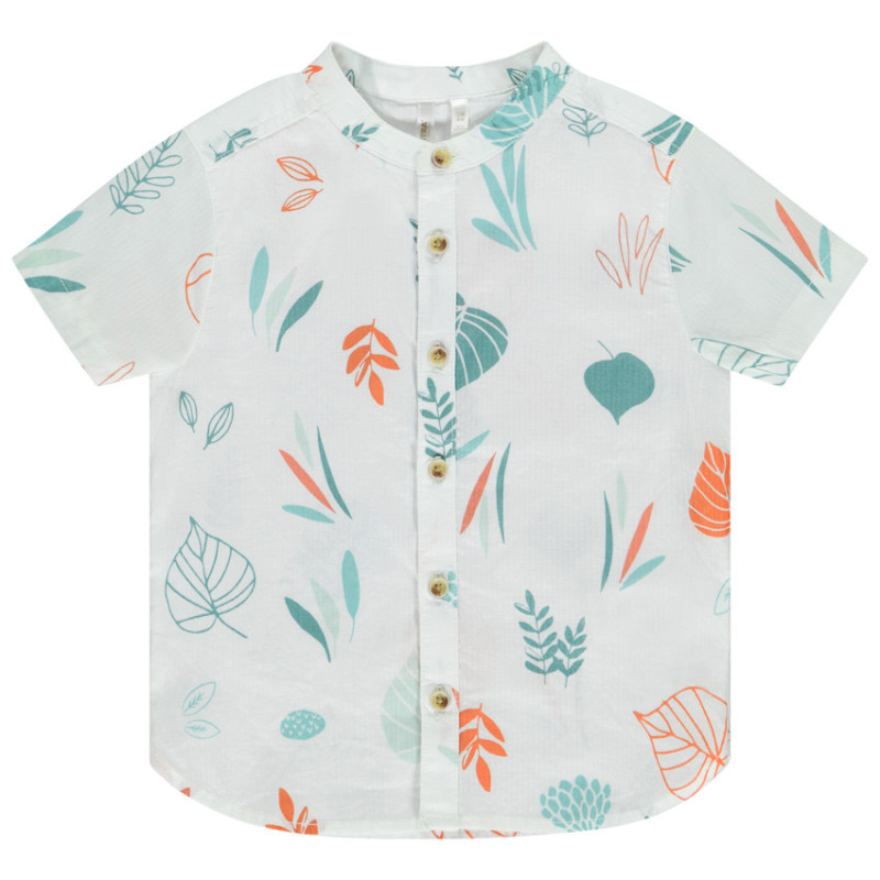 Chemise manches courtes imprimé feuillage pour bébé garçon