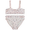 Maillot 2 pièces en seersucker imprimé floral fille