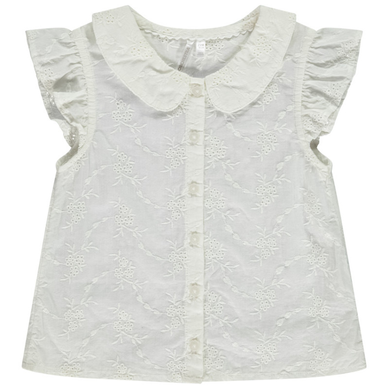Chemisier en broderie anglaise pour bébé fille