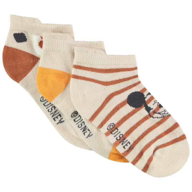 Lot de 3 chaussettes courtes fantaisie Mickey Disney pour ga