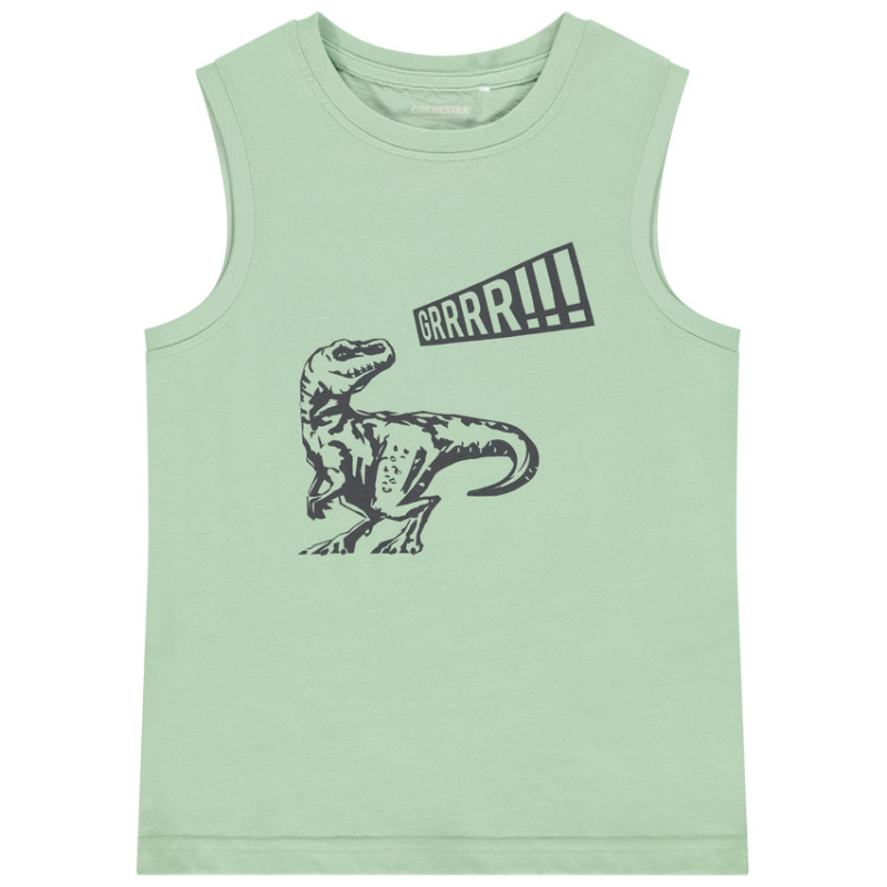 Débardeur uni avec print fantaisie garçon