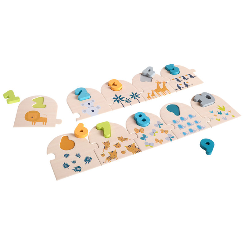 Puzzle pour apprendre à compter - Crazy Jungle