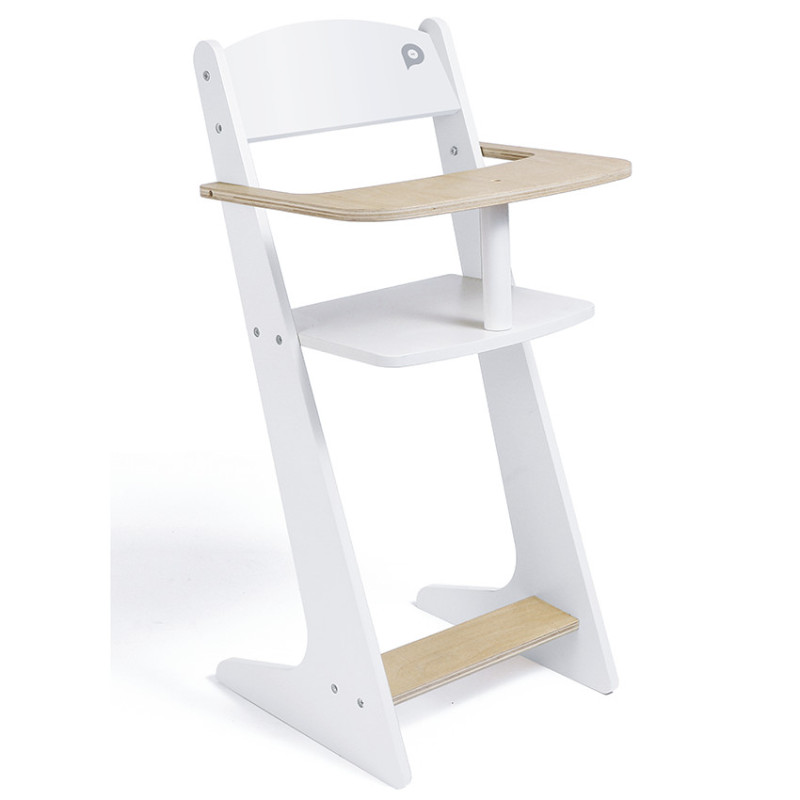Chaise-haute en bois pour poupons
