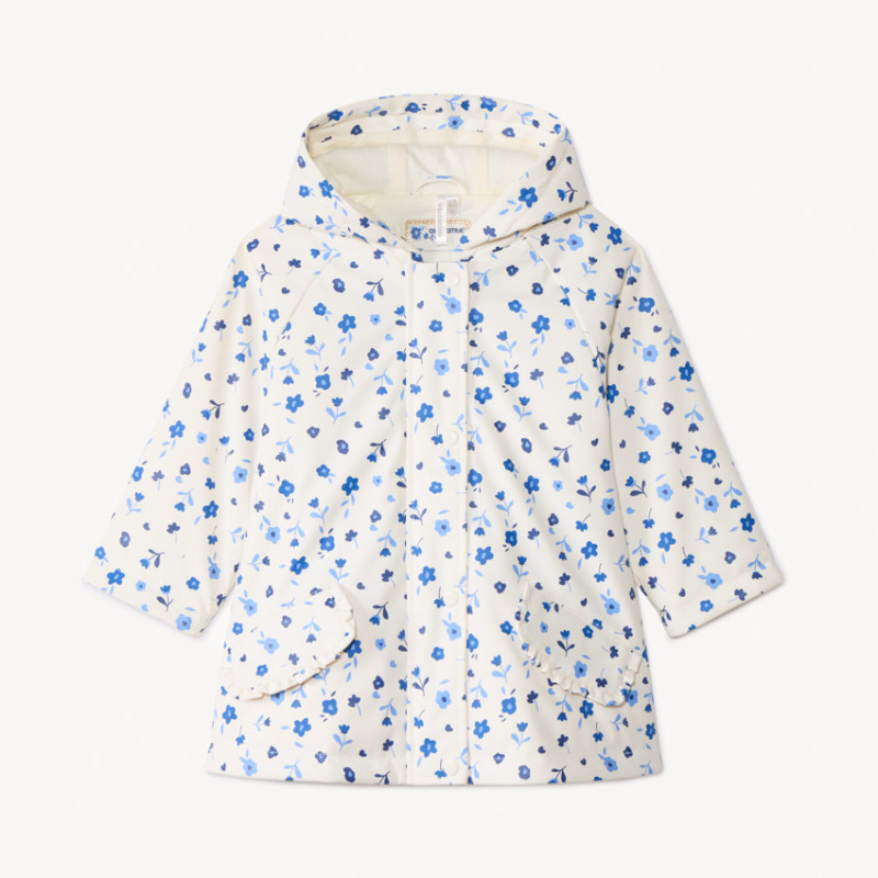 Parka gomme imprimé fleuri pour bébé fille