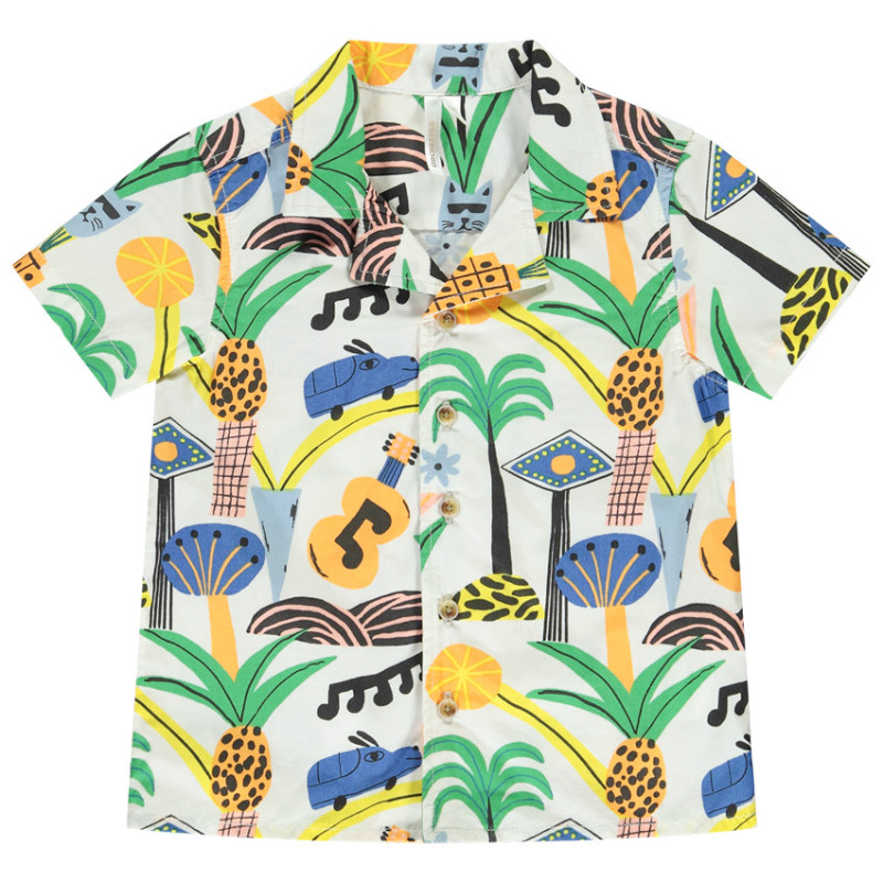 Chemise manches courtes imprimé fantaisie pour bébé garçon