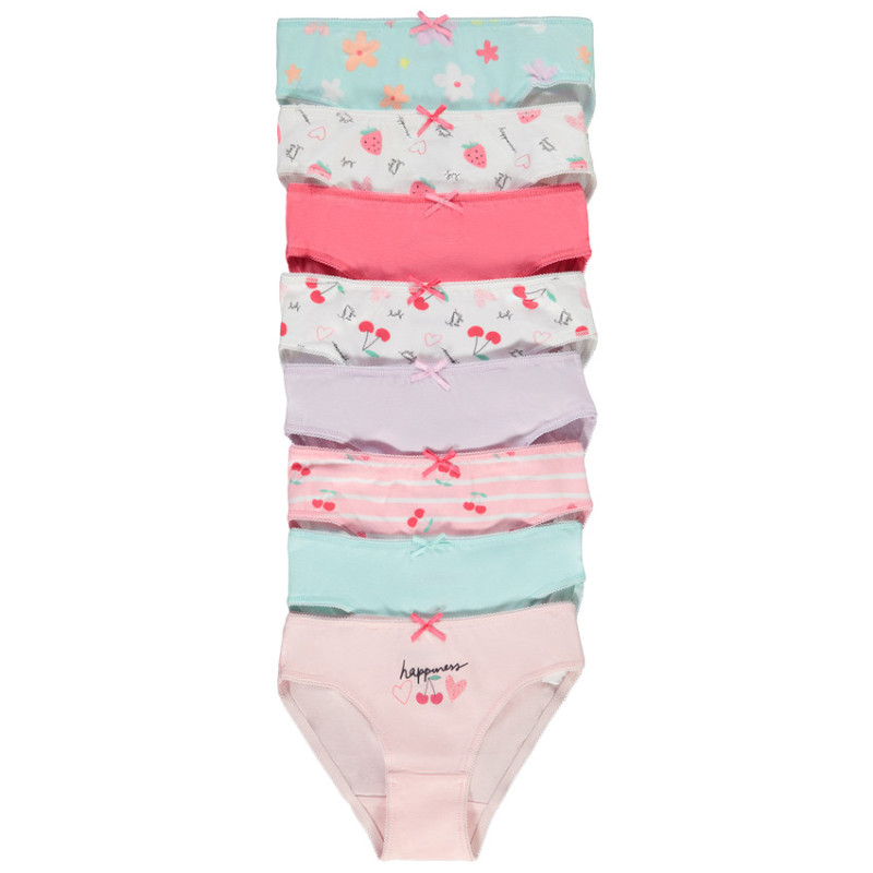 Lot de 8 culottes fantaisie en jersey fille