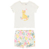 Set pyjama motifs léopards pour bébé fille avec ouvertures d