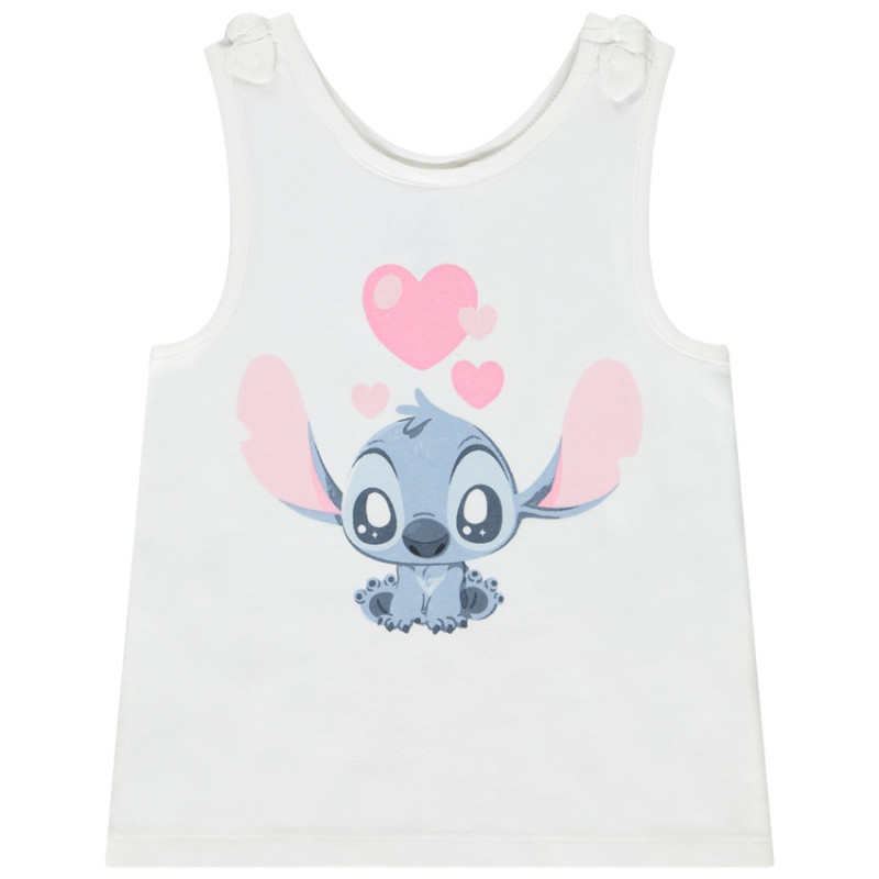 Débardeur Stitch Disney avec nouettes aux épaules pour bébé 