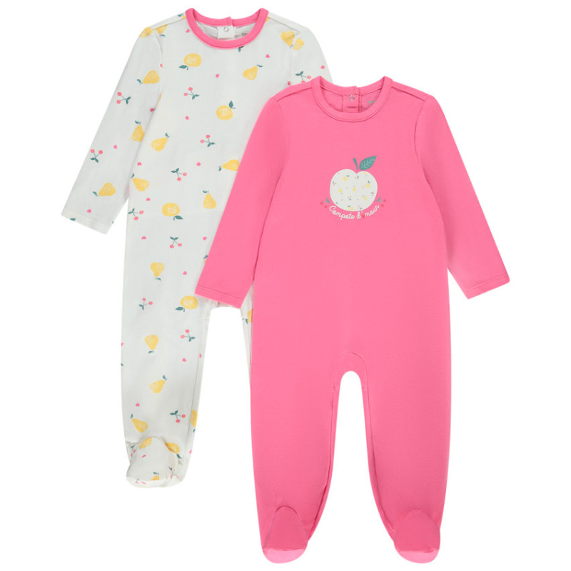 Lot de 2 dors-bien en jersey fantaisie pour bébé fille