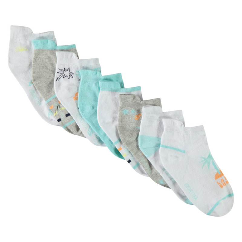 Lot de 8 paires de chaussettes courtes fantaisie garçon