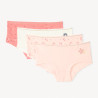 Lot de 4 shortys fantaisies fille